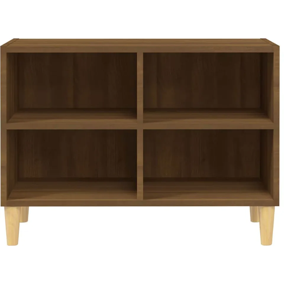 vidaXL Tv-meubel met houten poten 69,5x30x50 cm bruin eikenkleur, foto 4