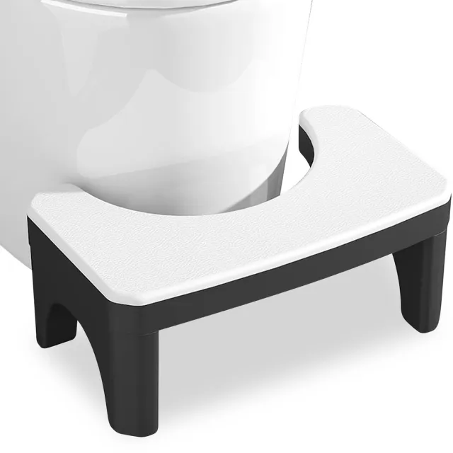 Unyqoos Multifunctionele en compacte toilethocker voor comfortabel toiletbezoek wit