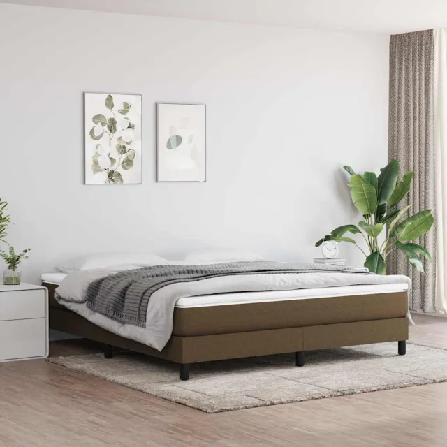 vidaXL Pocketveringmatras medium 160x200x20 cm stof donkerbrui8 Bruin