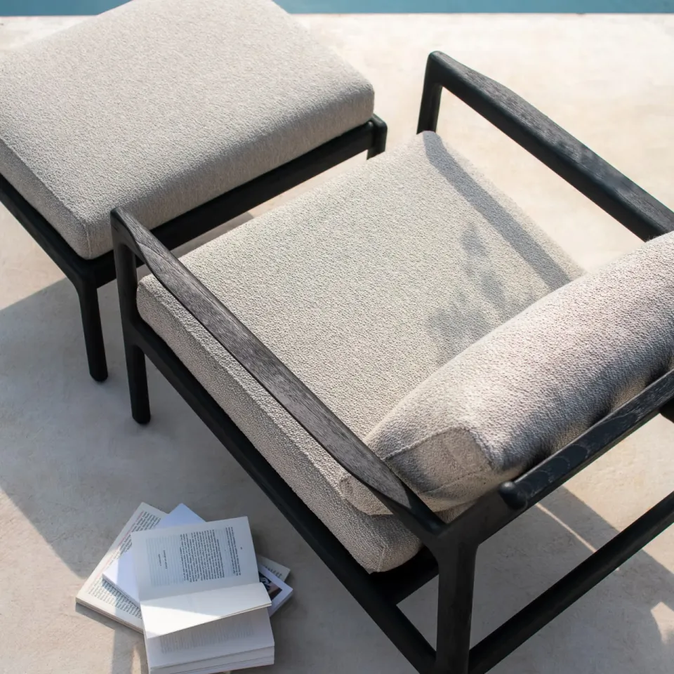 Ethnicraft Jack outdoor fauteuil zwart, foto 2
