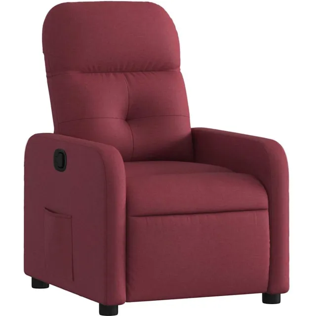 vidaXL Fauteuil - verstelbaar - stof - wijnrood