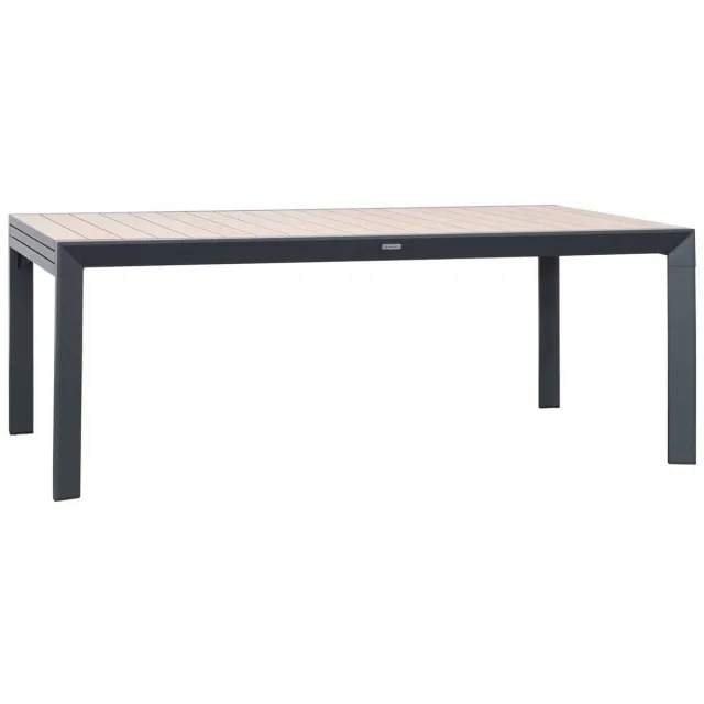 Hespéride Uitschuifbare tuintafel voor 12 personen van aluminium met houtlook ÉVASION miel