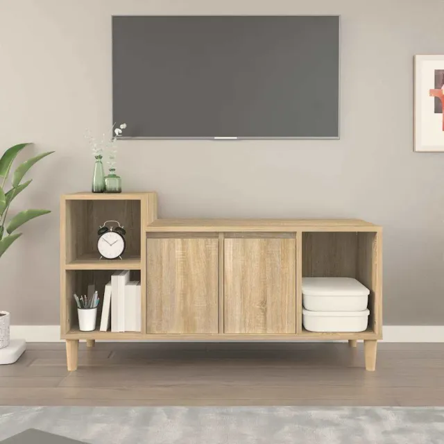 vidaXL Tv-meubel 100x35x55 cm bewerkt hout sonoma eikenkleurig, foto 2