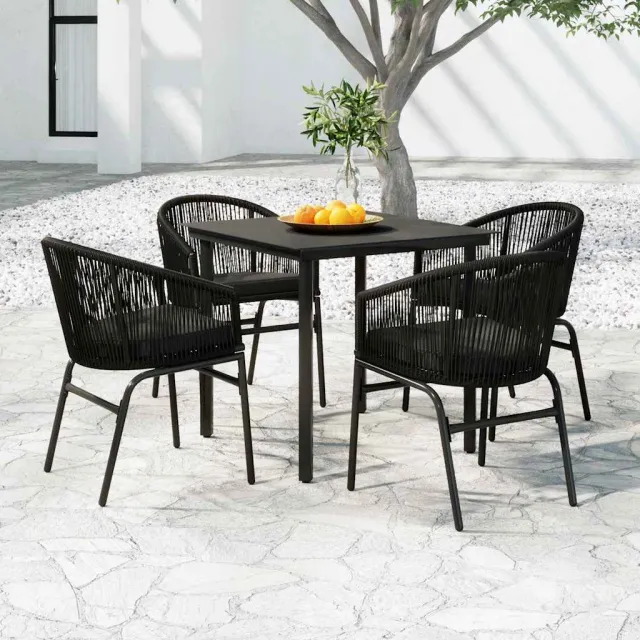 vidaXL 5-delige Tuinset zwart, foto 2