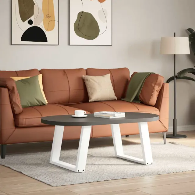 vidaXL Salontafelpoten 2 st U-vormig 70x(42-43) cm staal wit
