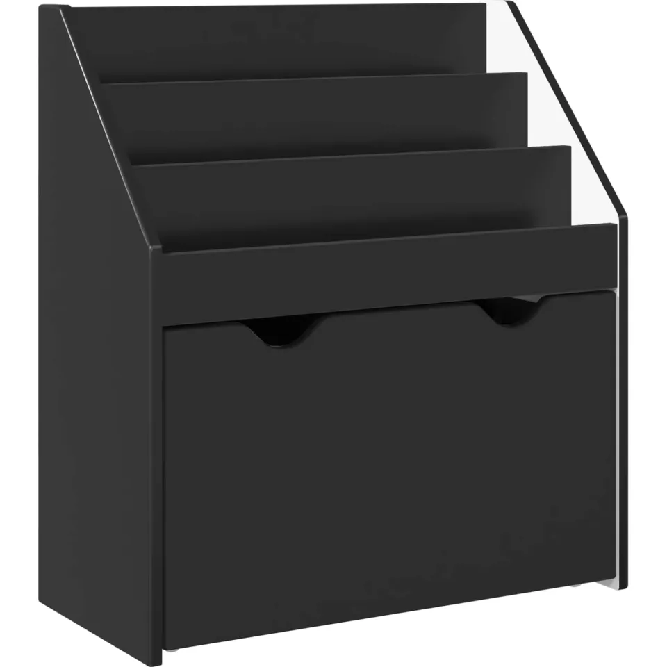 vidaXL Kinderen Boekenkast Zwart 60 x 29,5 x 69 cm Bewerkt hout, foto 3