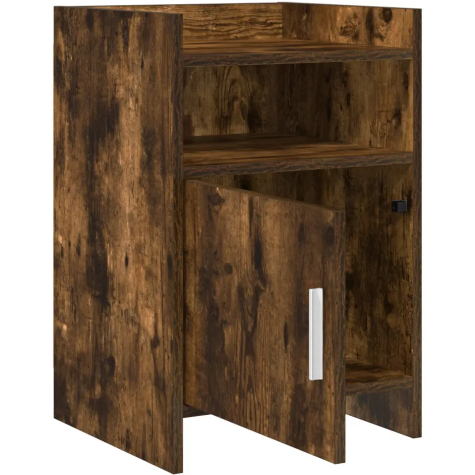 vidaXL Nachtkastjes Gerookt eiken 40 x 36 x 60 cm Bewerkt hout, foto 4