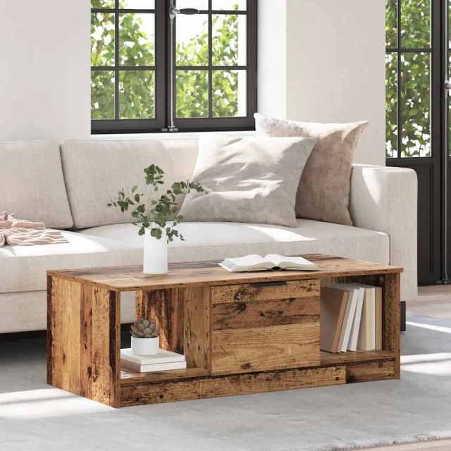 vidaXL Salontafel Oud Hout 102 x 50 x 36cm Bewerkt hout Bruin