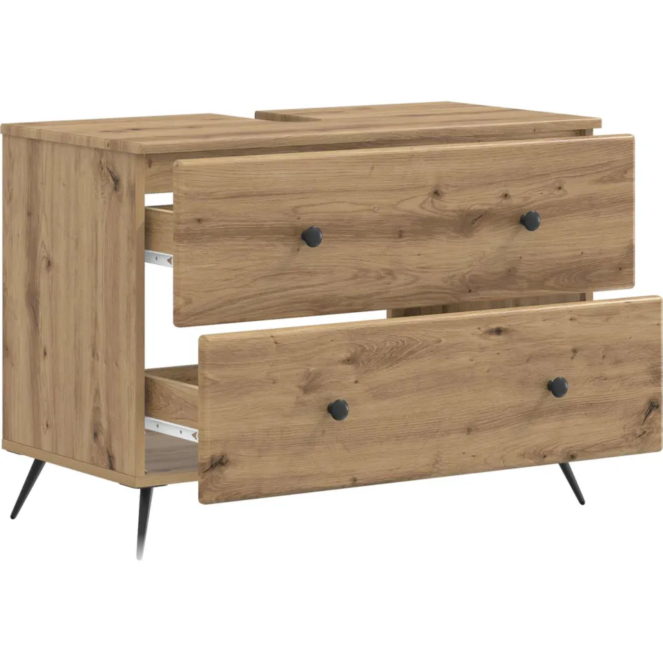 vidaXL Badkamer wastafelkast BREDA Artisanaal eiken 82 x 41 x 59 cm Bruin