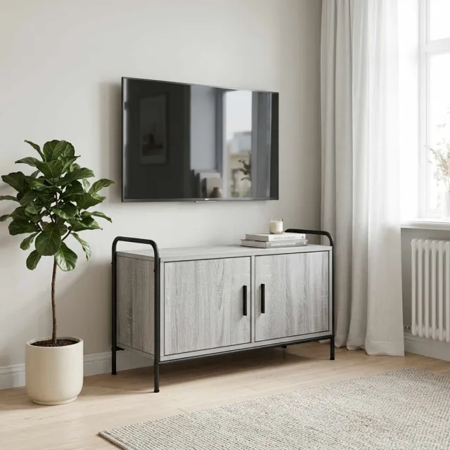 vidaXL Tv-meubel 79,5 x 33 x 50 cm Grijs Sonoma Bewerkt hout, foto 2