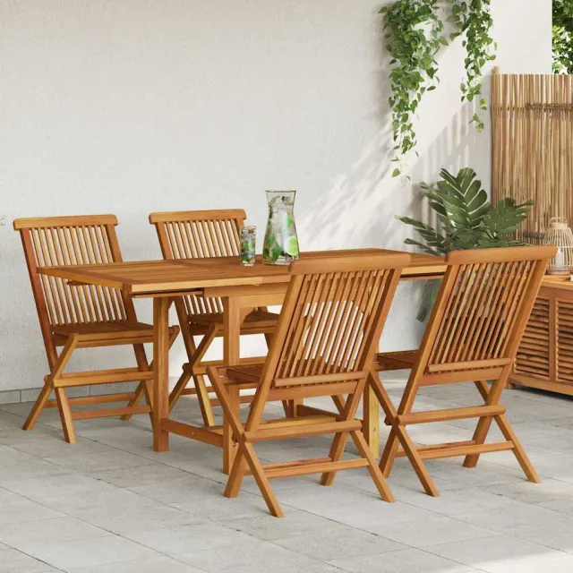 vidaXL 5-delige Tuinset massief teakhout bruin, foto 2