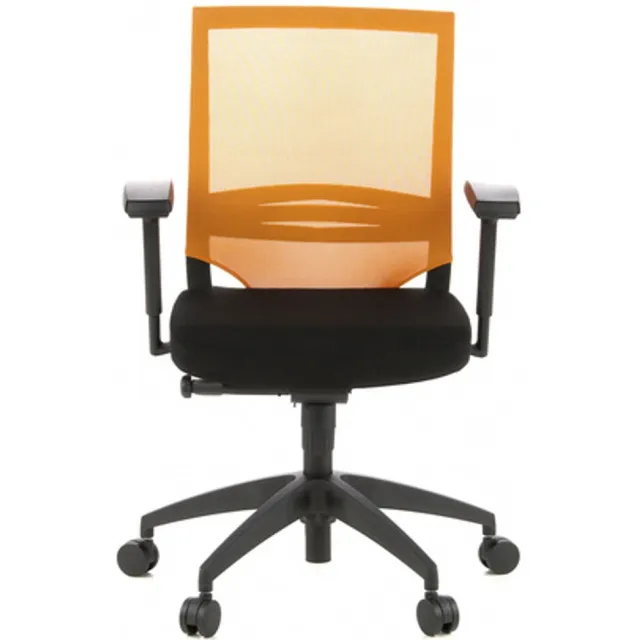 hjh office Bureaustoel PORTO BASE mesh stof, zwart / oranje hjh OFFICE