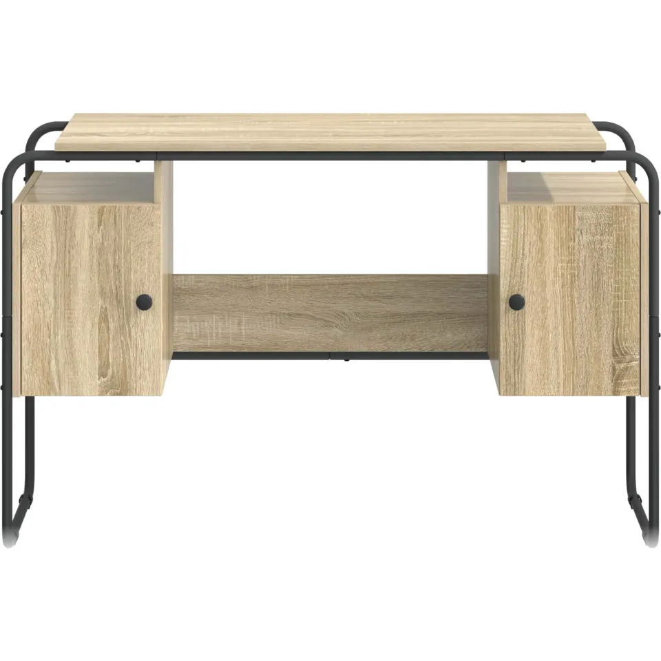 vidaXL Bureau met opbergruimte Sonoma Eiken 120 x 50.5 x 75.5 cm, foto 4