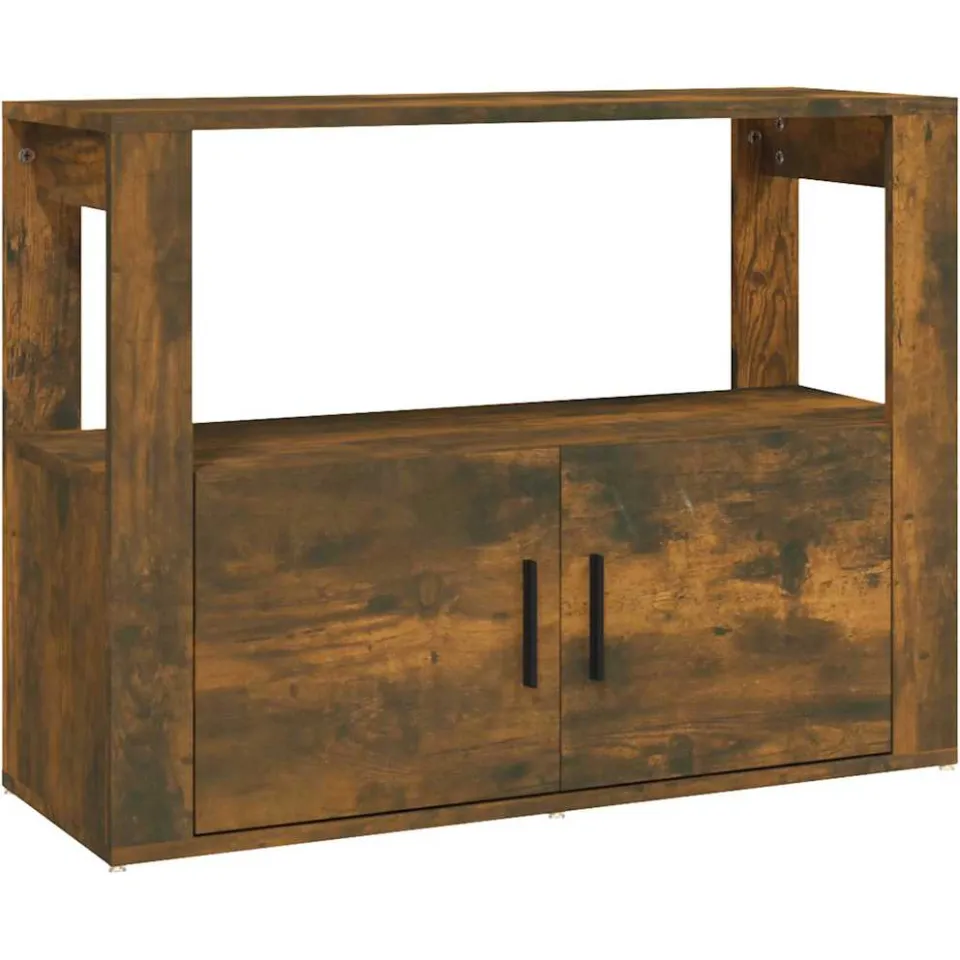 vidaXL Dressoir 80x30x60 cm bewerkt hout gerookt eikenkleurig Bruin