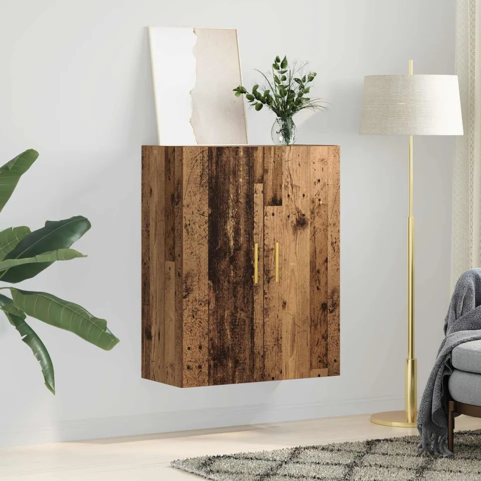 vidaXL Wandkast Oudhout 69,5 x 34 x 90 cm Bewerkt hout bruin, foto 4