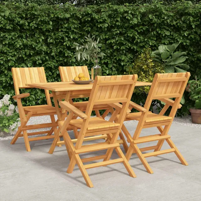 vidaXL 5-delige Tuinset massief teakhout bruin, foto 2