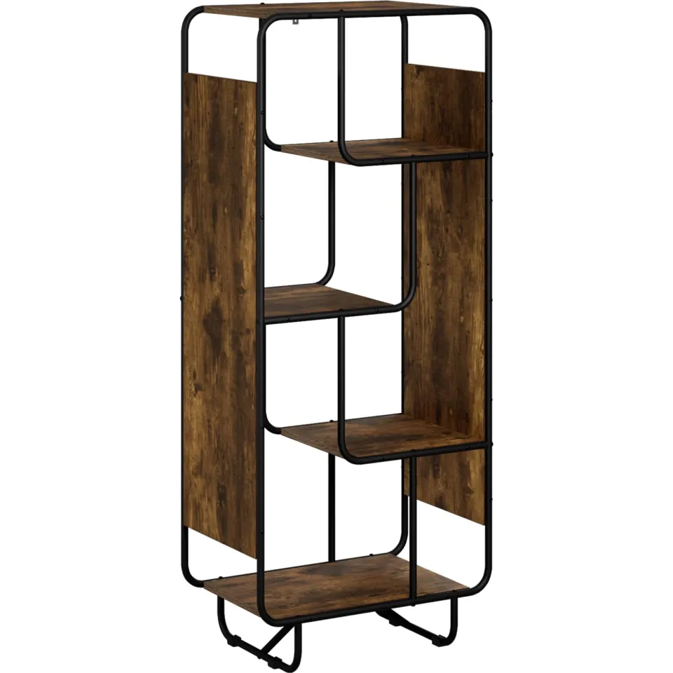 vidaXL Hoge kast Gerookt eiken 60 x 37,5 x 144 cm Bewerkt hout, foto 3