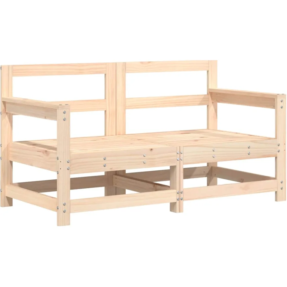 vidaXL 7-delige Loungeset massief grenenhout Bruin