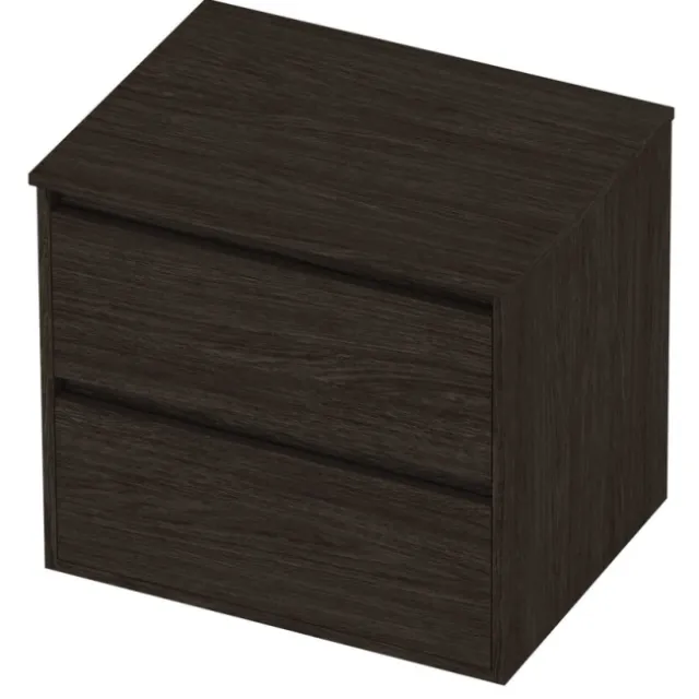 Proline Deck Badmeubelset Greeploos Symmetrisch Kader 60x46x54 cm Mokka Oak Eiken