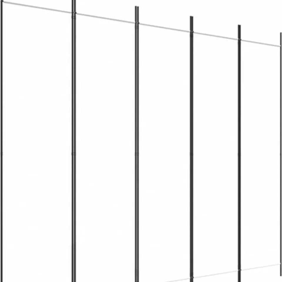 vidaXL Kamerscherm met 5 panelen 250x200 cm stof wit, foto 3
