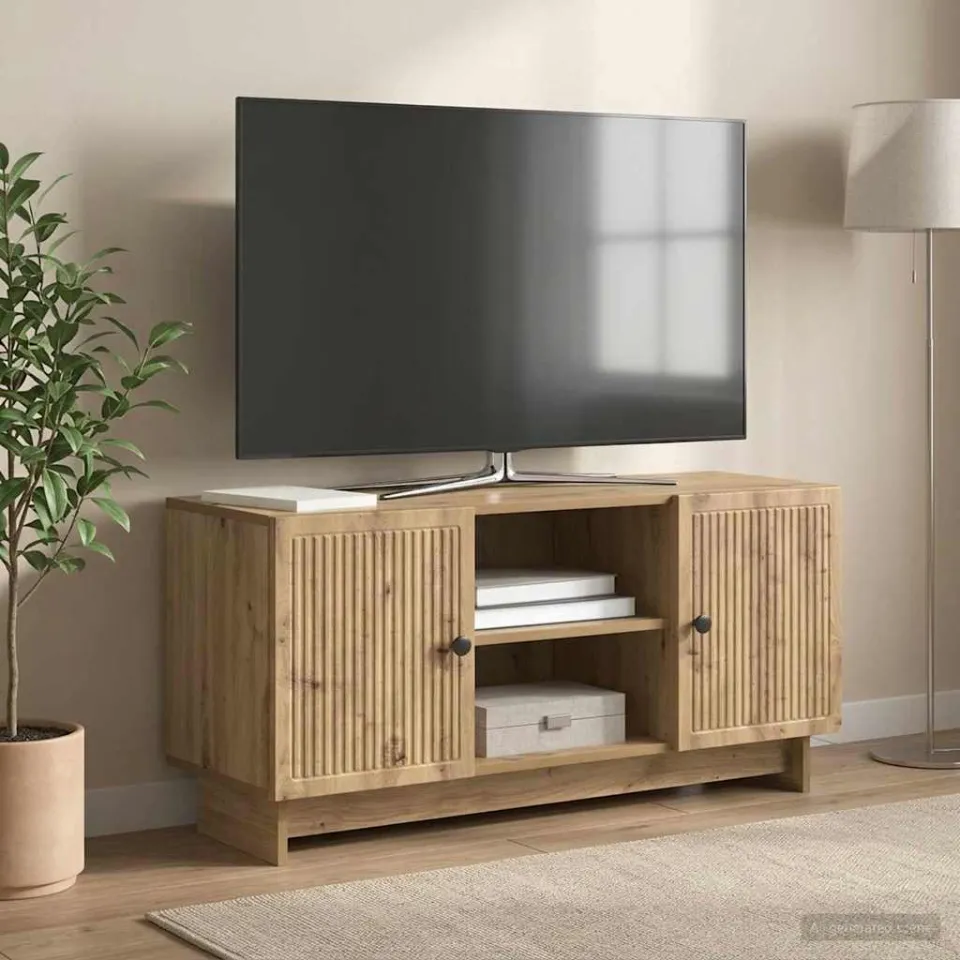 vidaXL TV-kast 102 x 34,5 x 50 cm Artisanaal eiken Bewerkt hout, foto 4