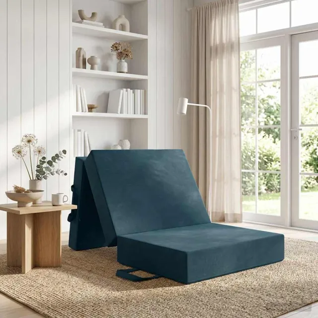 vidaXL Vouwbare Bankbed 75 x 67 x 45 cm Blauw