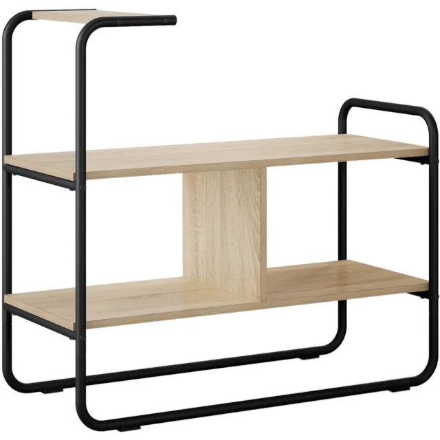 vidaXL Consoletafel - Sonoma - Eiken - 80 - x - 35 - x - 75 - cm - Bewerkt - hout Sonoma eiken