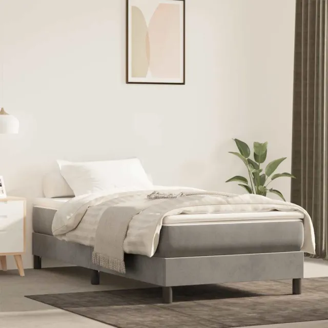 vidaXL Pocketveringmatras 100 x 220 x 20 cm Lichtgrijs