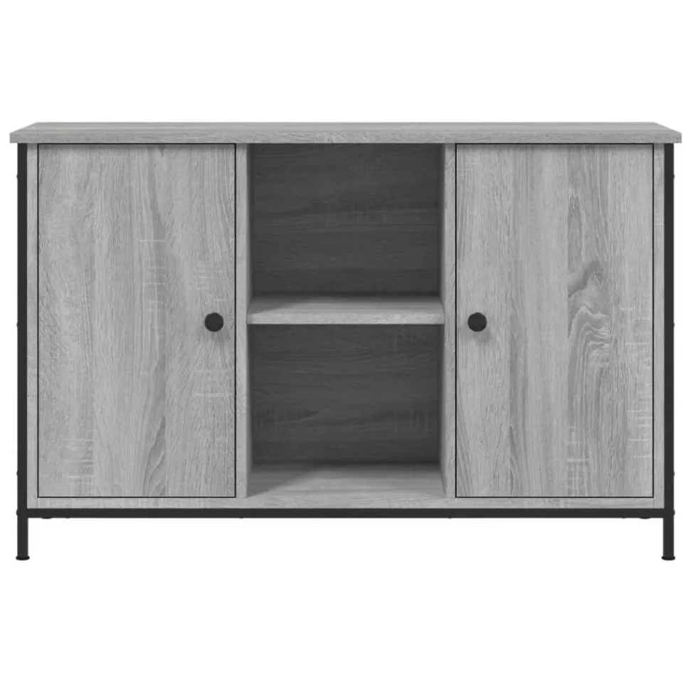 vidaXL Tv-meubel 100x35x65 cm bewerkt hout grijs sonoma eikenkleurig