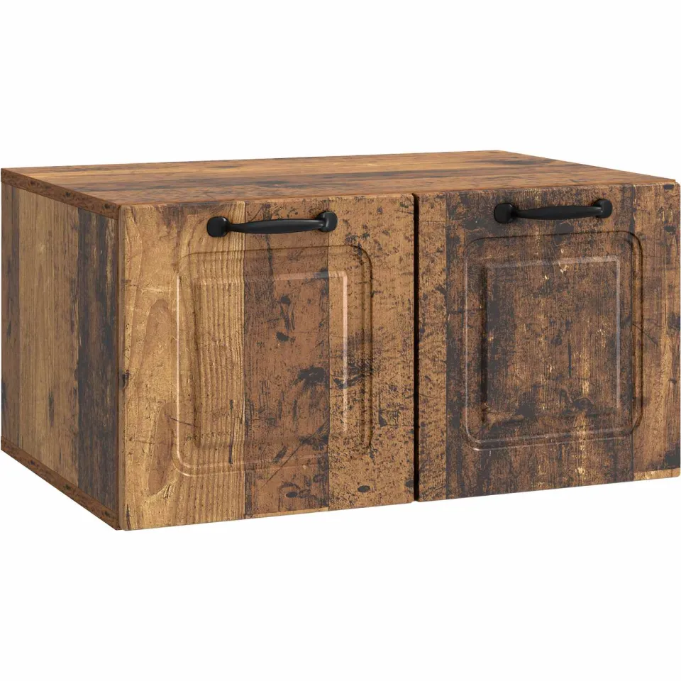 vidaXL Wandbeugel TV-kast Oud hout 59,5 x 41 x 30 cm Bewerkt hout bruin, foto 3