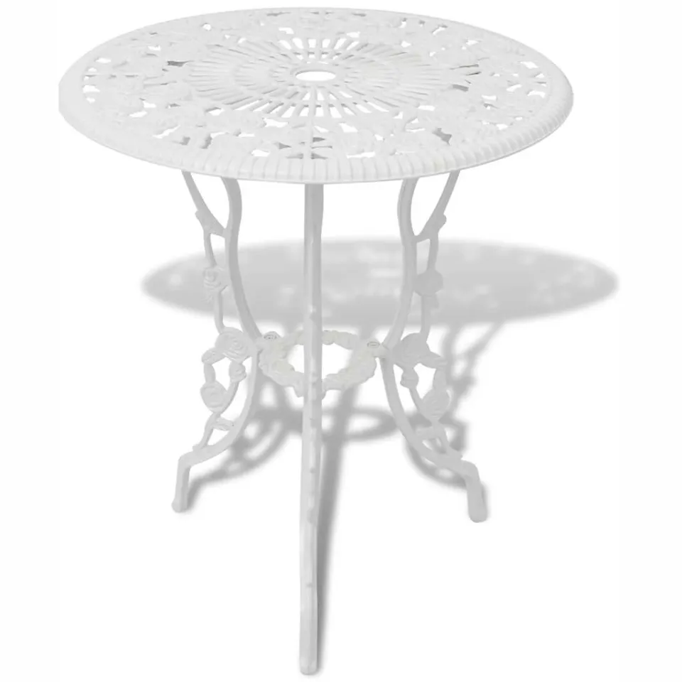 vidaXL 3-delige Bistroset gietaluminium wit, foto 2