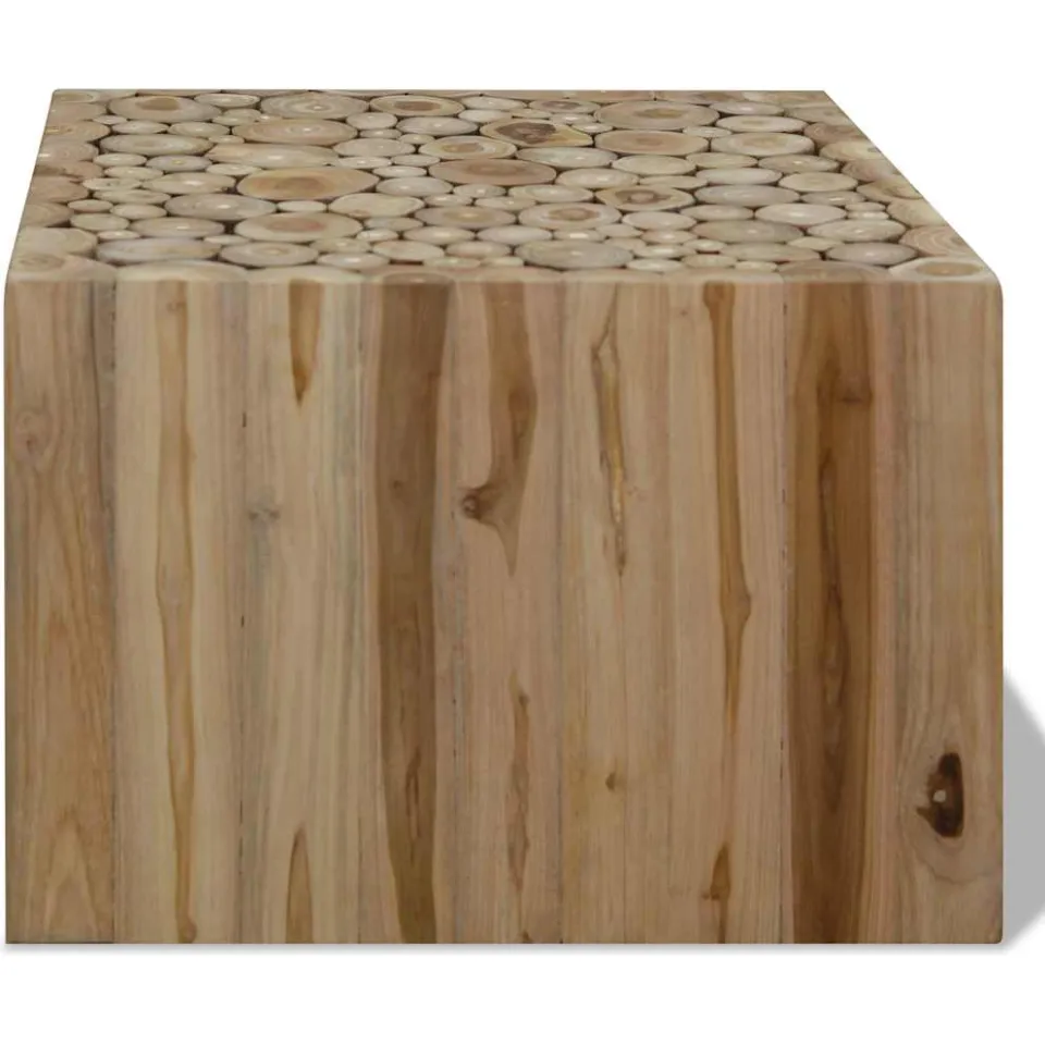 vidaXL Salontafel 50x50x35 cm echt teakhout bruin, foto 2