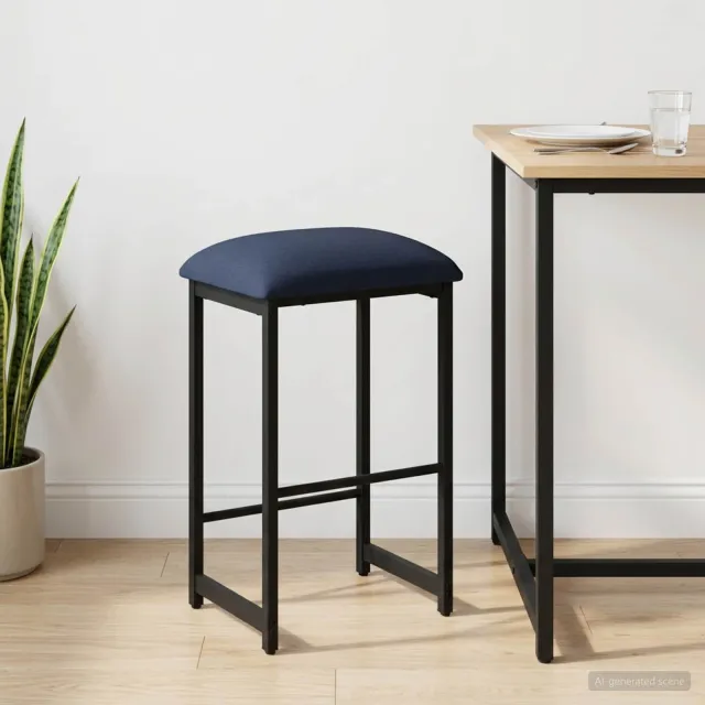 vidaXL Barkruk Blauw 40 x 32 x 74 cm Bewerkt hout