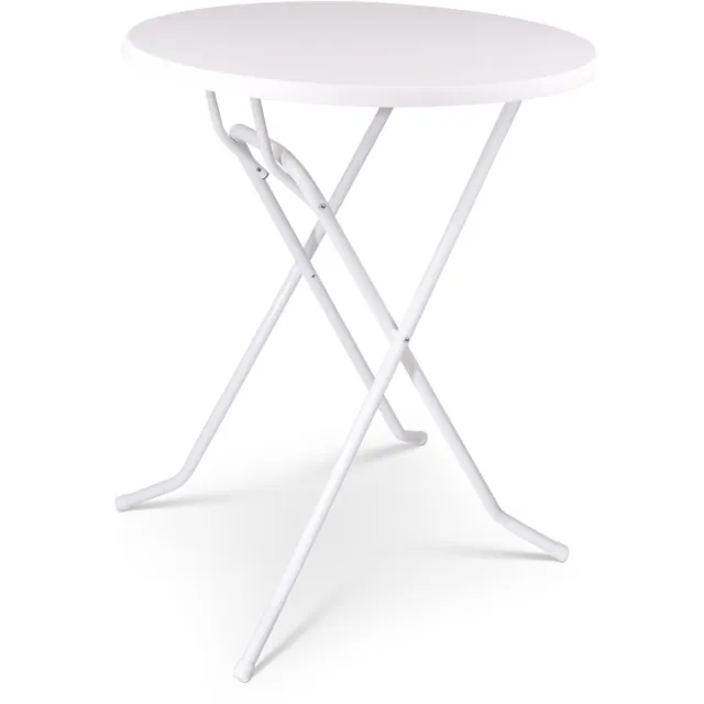 Grizzly Outdoor Statafel / Hangtafel Wit Ø 85 cm – Inklapbaar, Horeca Kwaliteit