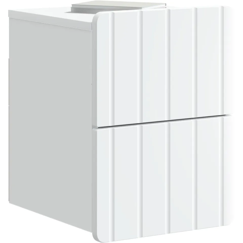 vidaXL Wandbeugel Bedkast 2 st Wit 33 x 34,5 x 43 cm Bewerkt hout
