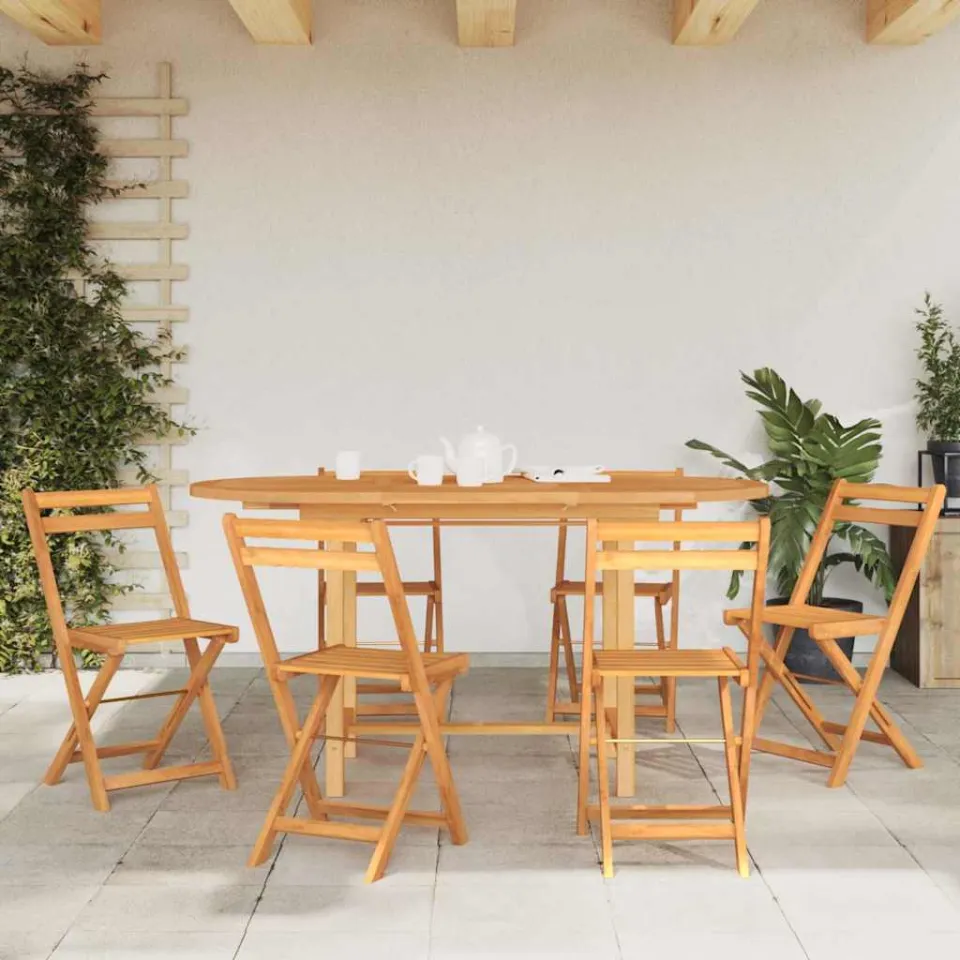 vidaXL Tuintafel verlengbaar 110-160x80x75 cm massief teakhout bruin, foto 3