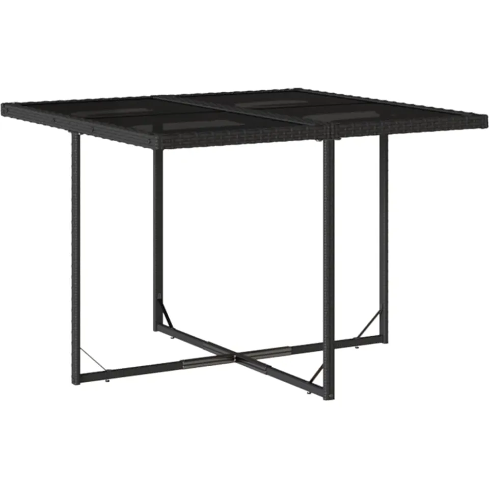 vidaXL 9-delige Tuinset poly rattan zwart, foto 3