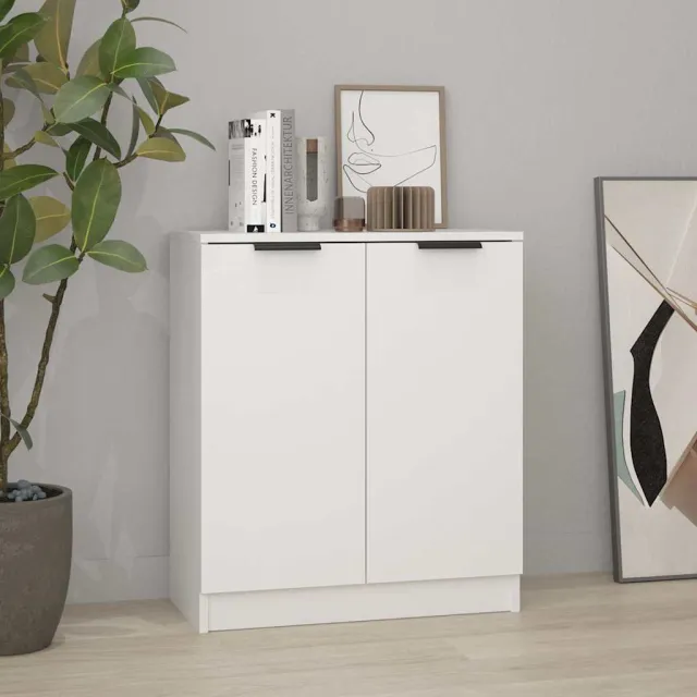 vidaXL Dressoir 60x30x70 cm bewerkt hout wit, foto 2