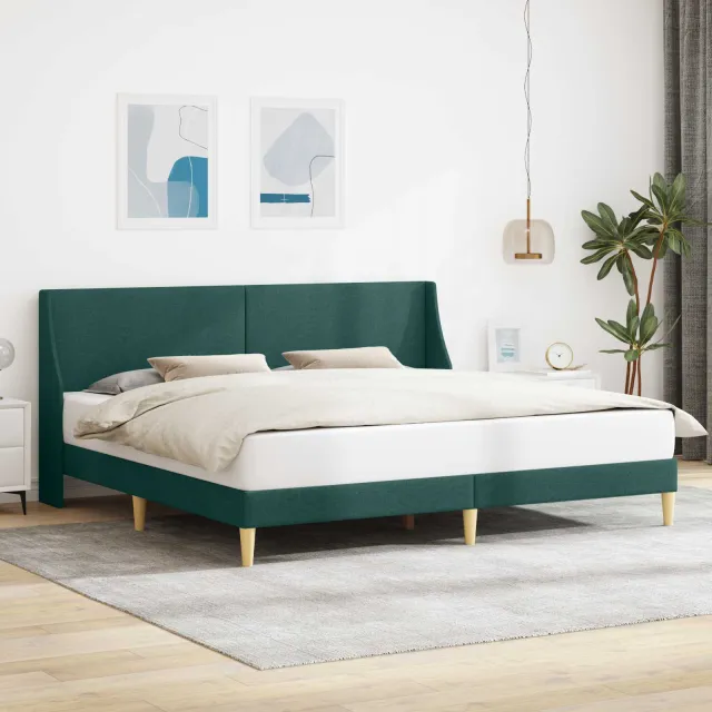vidaXL Bedframe Effen met hoofdeinde aansluitplaat Groen