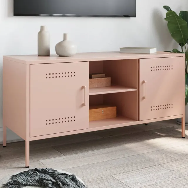 vidaXL Tv-meubel 100,5x39x50,5 cm staal wit, foto 2