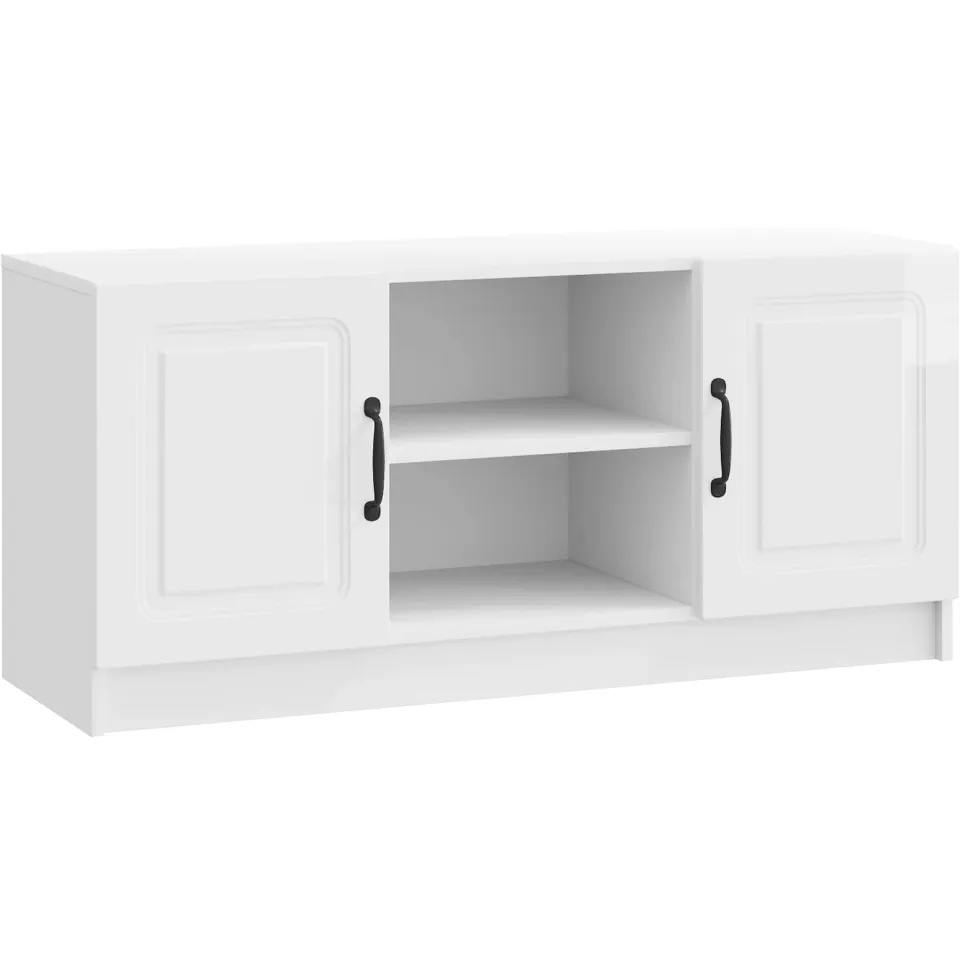 vidaXL TV-kast Hoogglans Wit 102 x 34,5 x 47 cm Bewerkt hout, foto 3