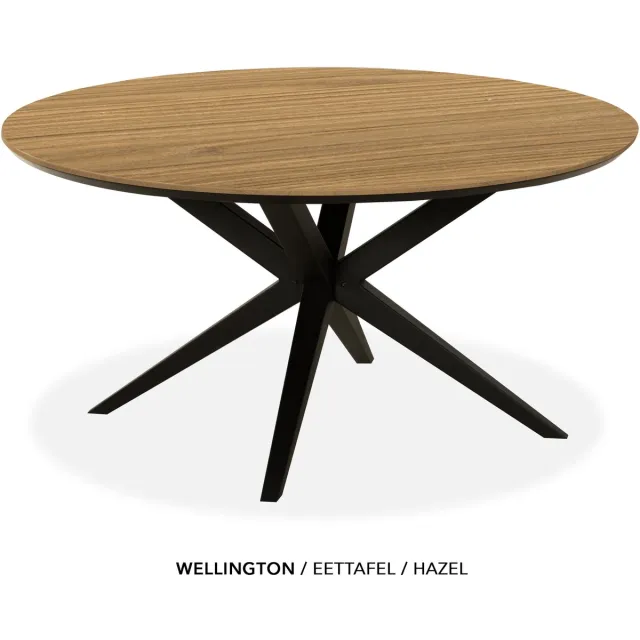 Maxfurn Eettafel rond met verjongde rand | Zeer krasvast | Kleur: Hazel| diameter 140cm