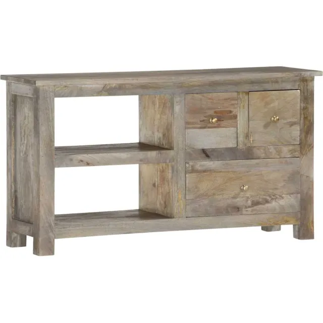 vidaXL Tv-meubel 100x30x55 cm massief mangohout Grijs