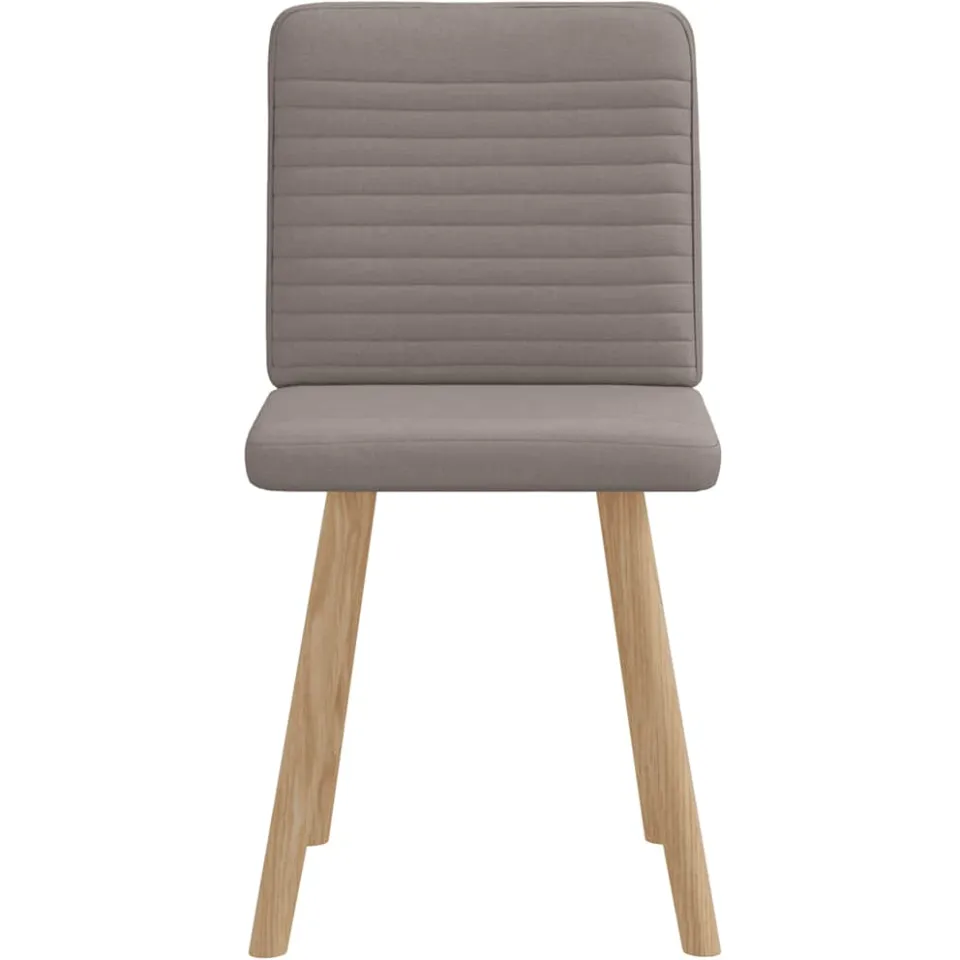 vidaXL Eetkamerstoelen draaibaar 2 st stof taupe, foto 4
