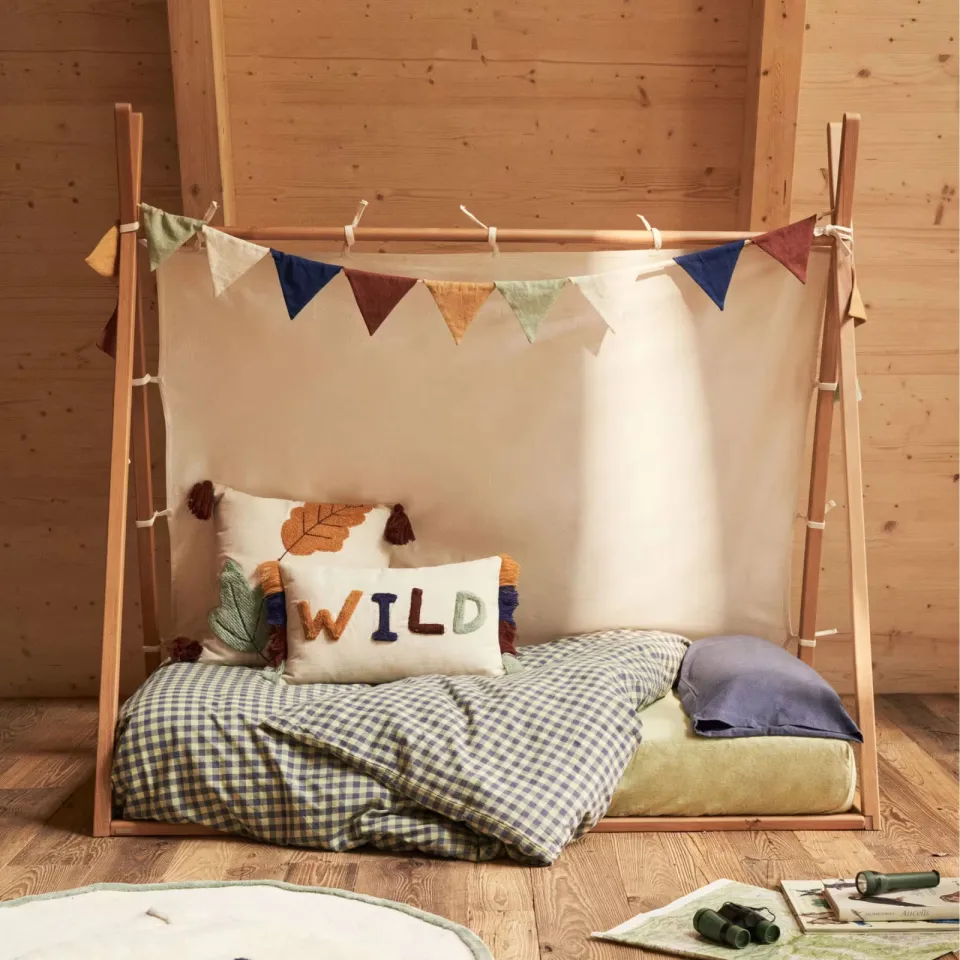 Kave Home Maralis tipi kinderbed naturel, foto 3