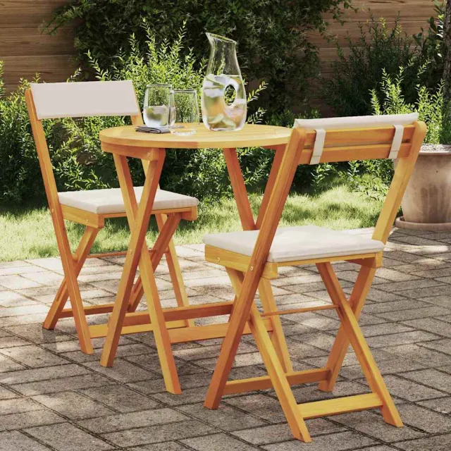 vidaXL Tuin eettafelset 3 st Olie naturel Massief Acaciahout Bruin