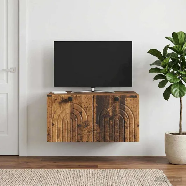 vidaXL Wandbeugel TV-kast Oud hout 59,5 x 41 x 30 cm Bewerkt hout bruin, foto 2