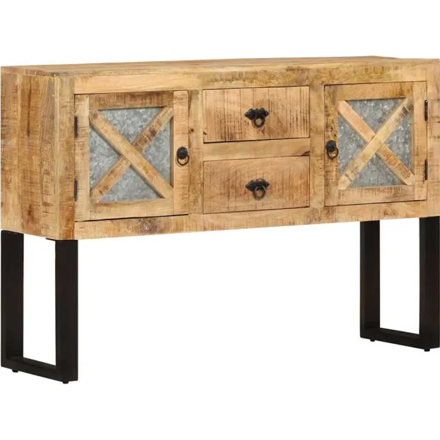 vidaXL Dressoir 110x30x74 cm ruw mangohout Bruin