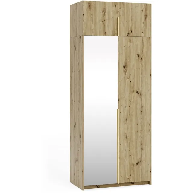 Margaret Hadas24 Kledingkast Apollonia I met Spiegel 100 x 250 cm (artisan, gouden handgrepen)