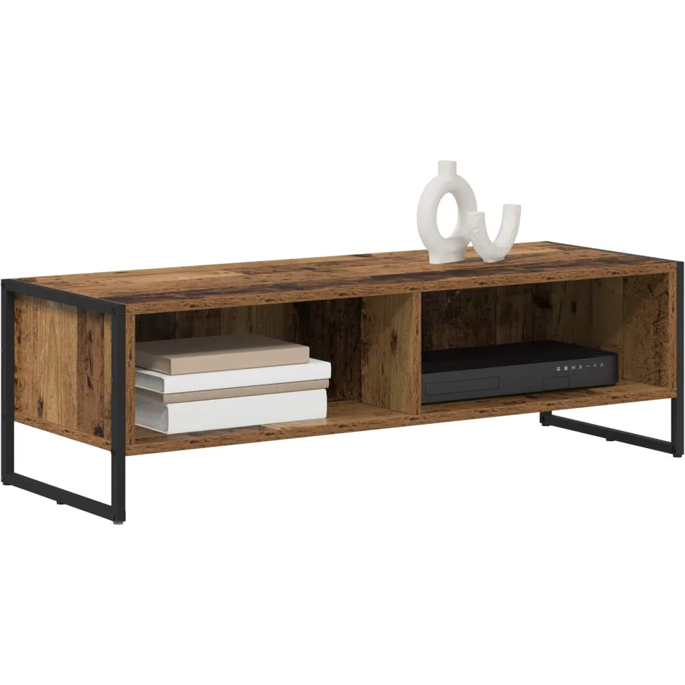 vidaXL TV-kast 100 x 36.5 x 30.5 cm Oud Hout Bewerkt hout Bruin